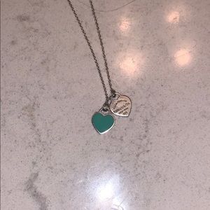 Tiffany double heart necklace tourquoise